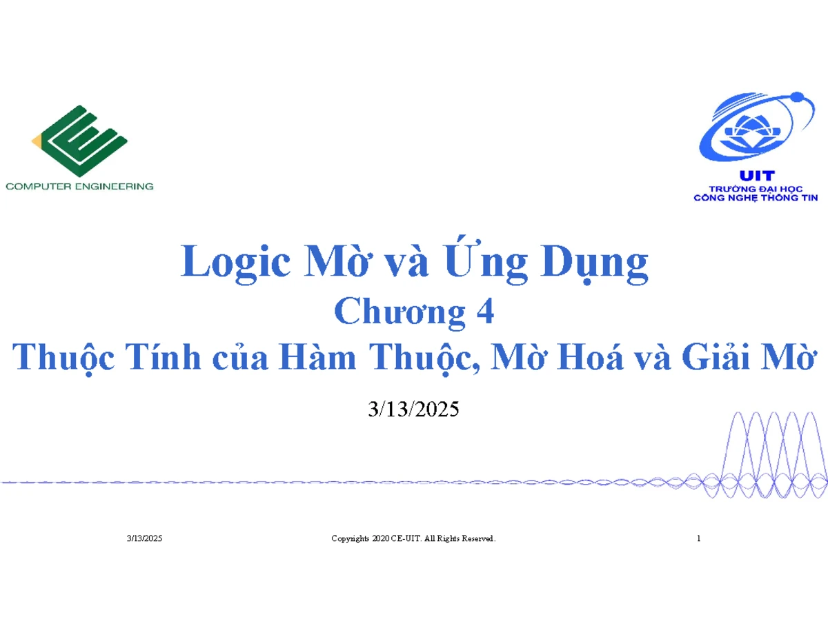 Chapter 5 Fuzzy Logic Fuzzy System P2 Update - Logic Mờ và Ứng Dụng ...