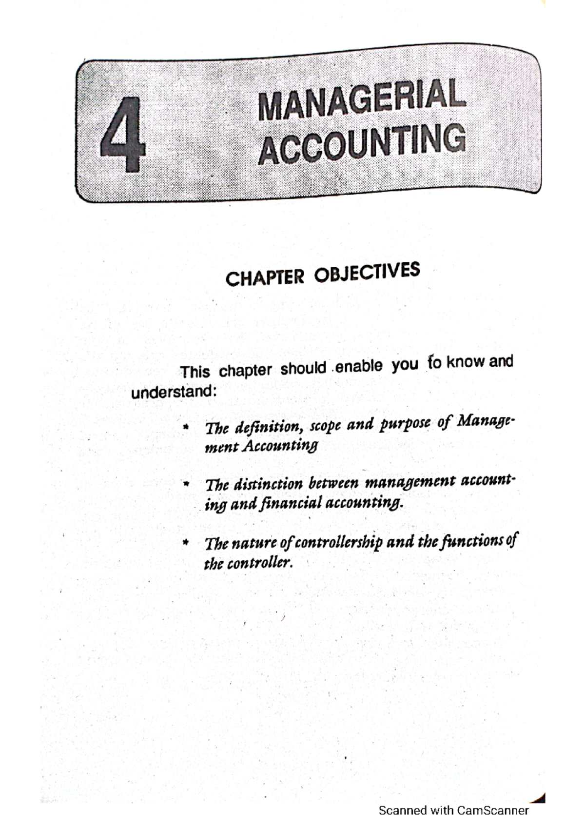 Chapter 4 - Managerial Accounting (Managerial Advisory Services) - Studocu