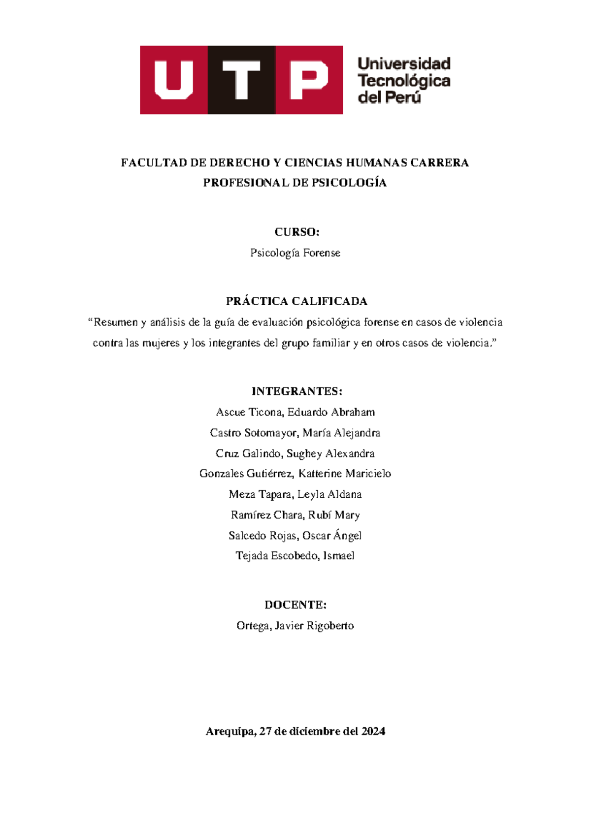 Guía de Evaluación Psicológica Forense en Casos de Violencia (PC) - Studocu