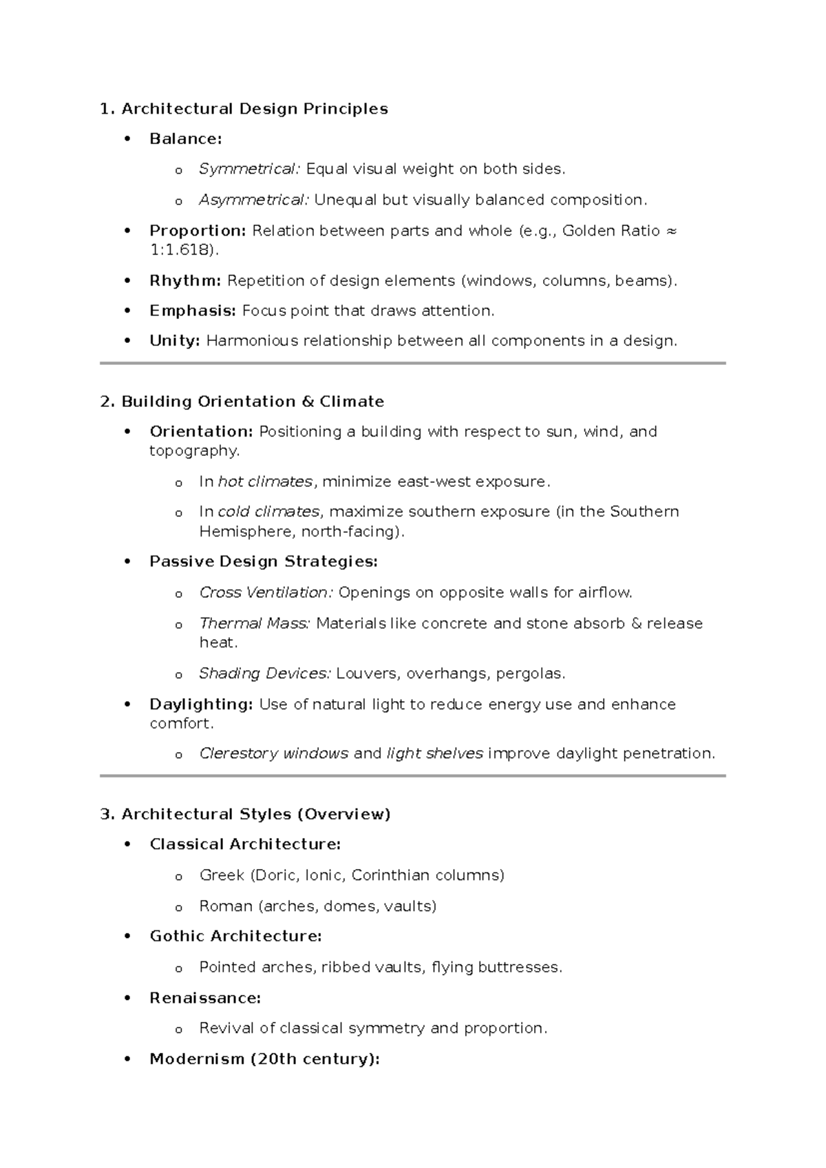 Civil Engineering Concepts 3: Architectural Design Principles and ...