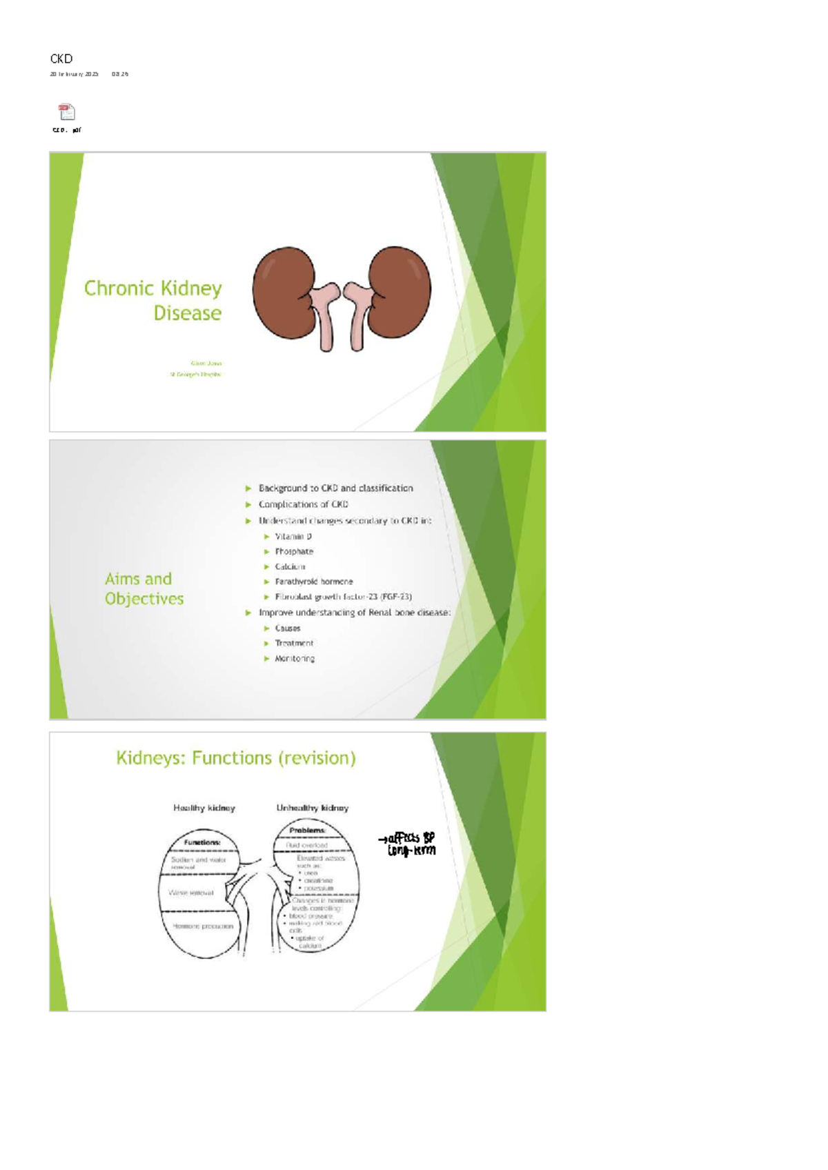 CKD Lecture Notes: Understanding Chronic Kidney Disease Management ...