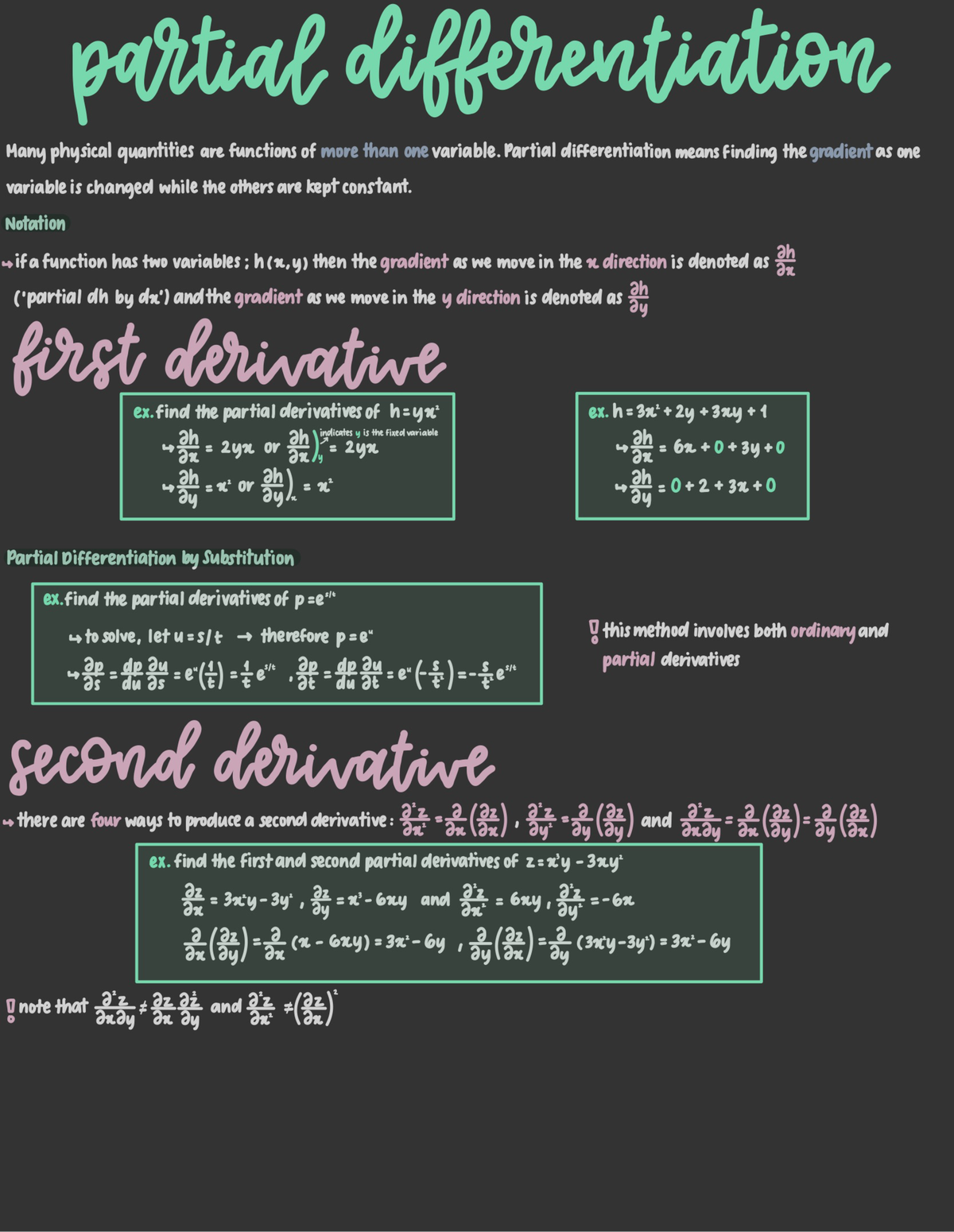 Partial Differentiation Notes - ENG1001 - Studocu
