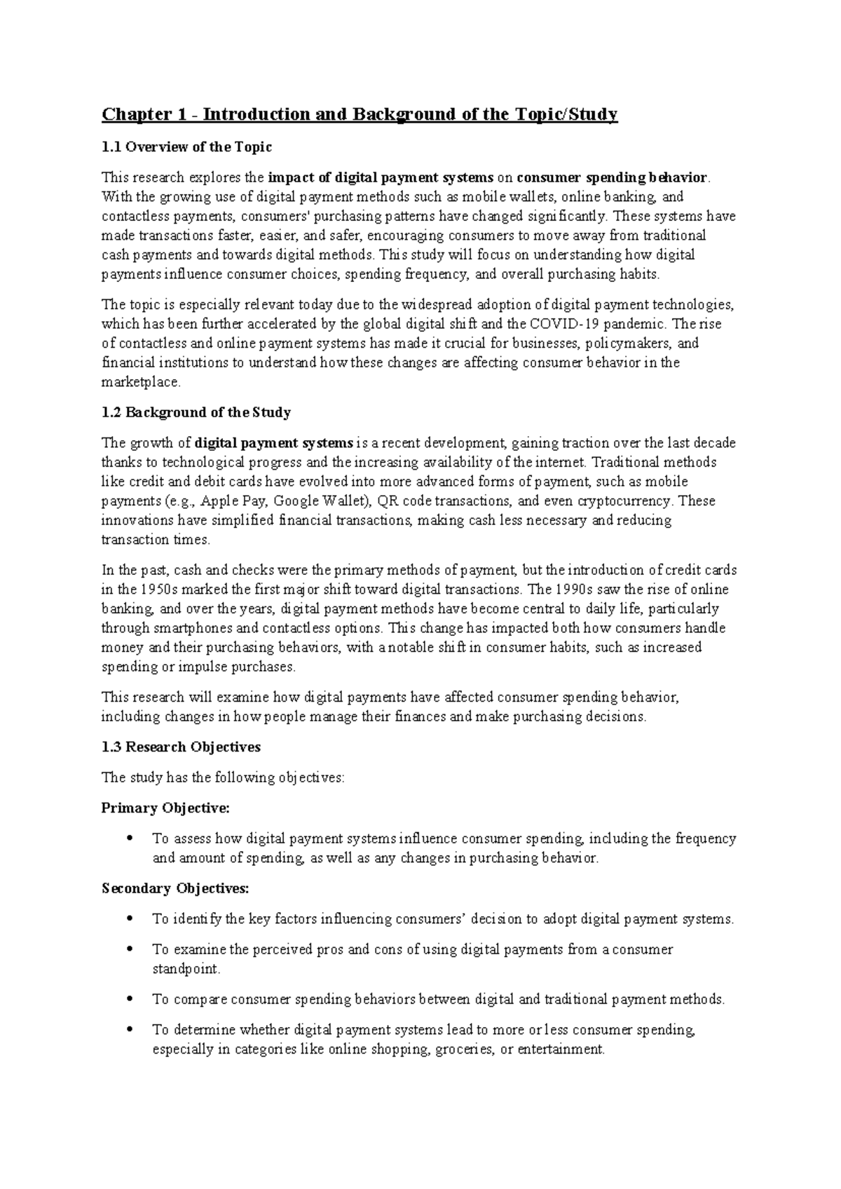 23MBA087 CP - Impact of Digital Payment Systems on Consumer Spending ...