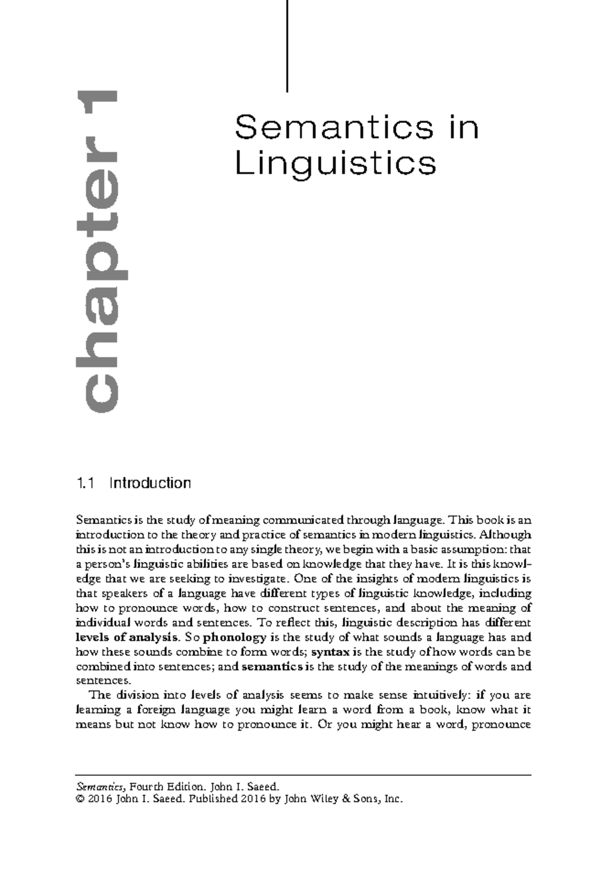Linguistics 101: Chapter 1 - Exploring Semantics in Language - Studocu