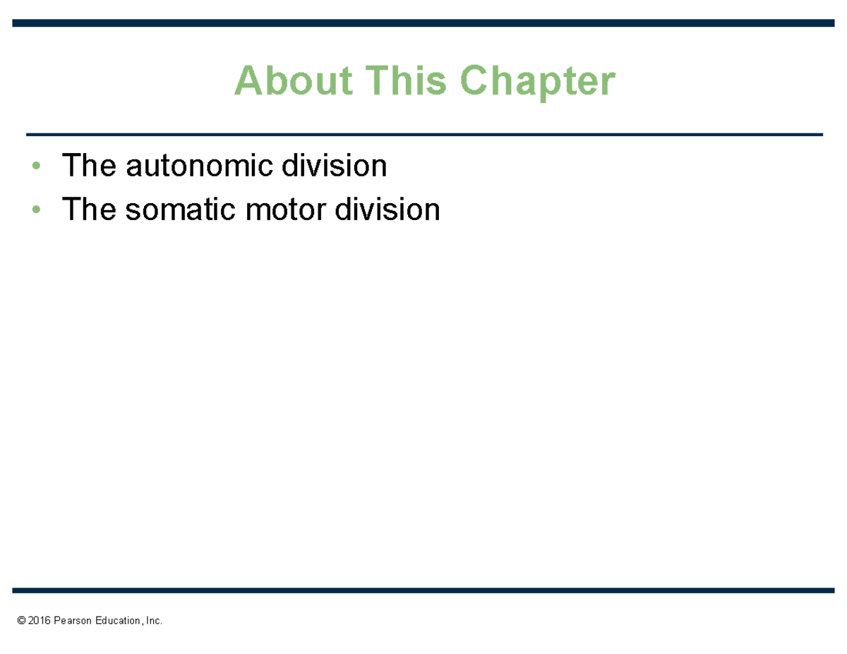 BIOSCI-221 Chapter 9: Overview of the Autonomic Nervous System - Studocu