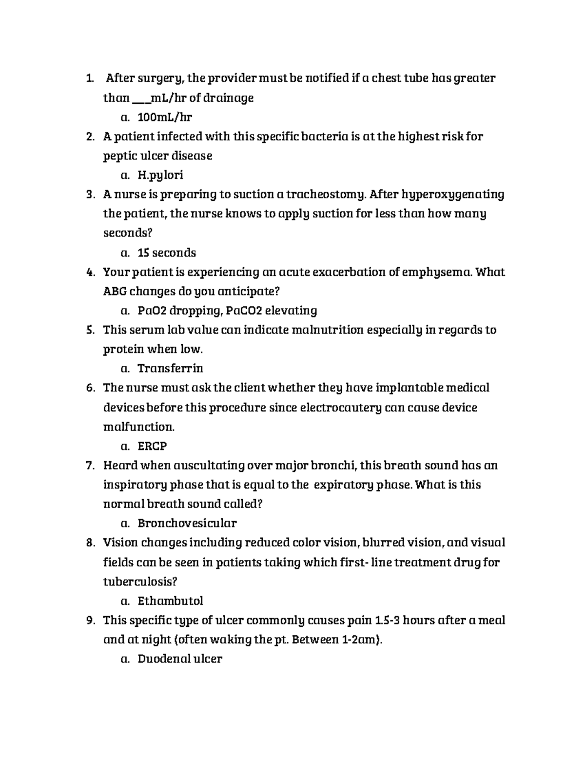 Unit 7 & 8 Study Guide: Key Nursing Concepts & Interventions - Studocu