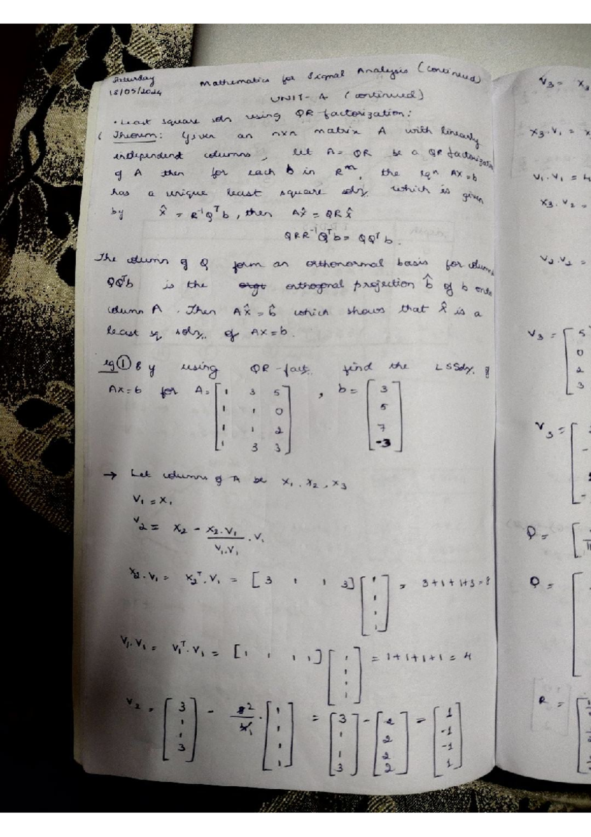 Linear algebra - PROBLEMS ON LEAST SQUARES AND SYMMETRIC MATRIX AND ...