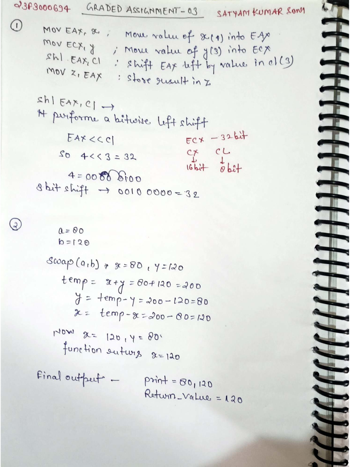 GRADED 03 C Programming Concepts: EAX, ECX, and MACRO Operations - Studocu