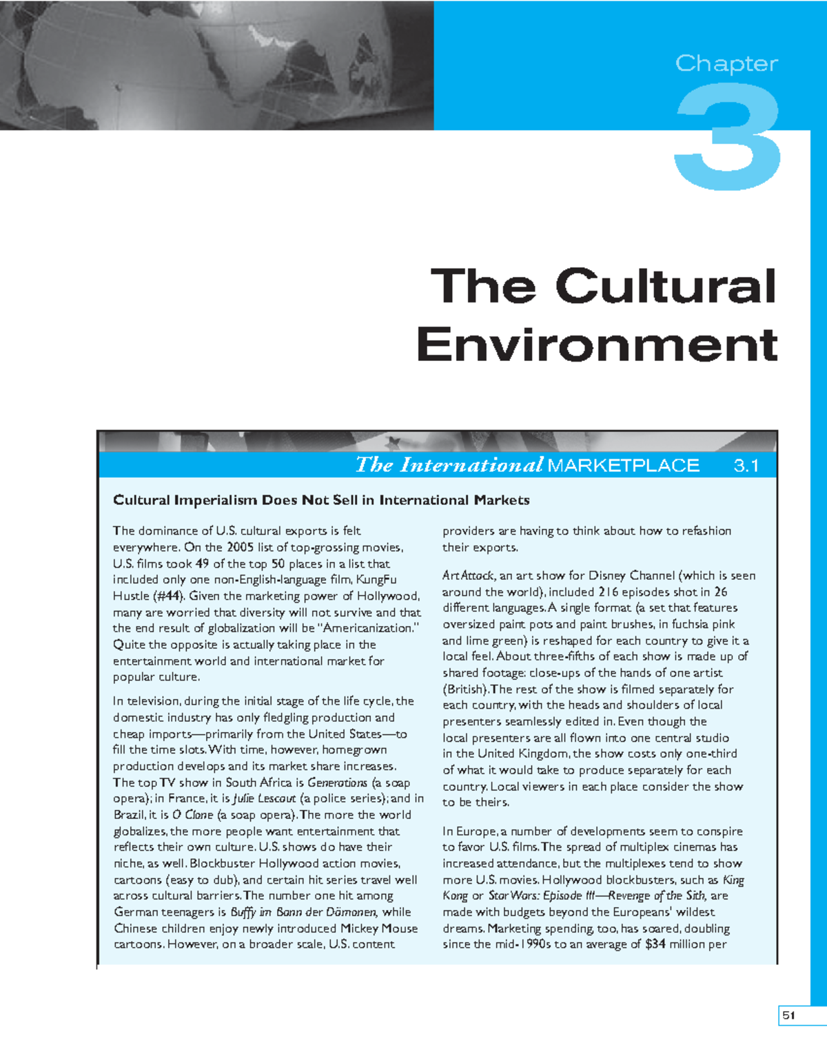 Chapter 3 - The Cultural Environment in the International Marketplace ...