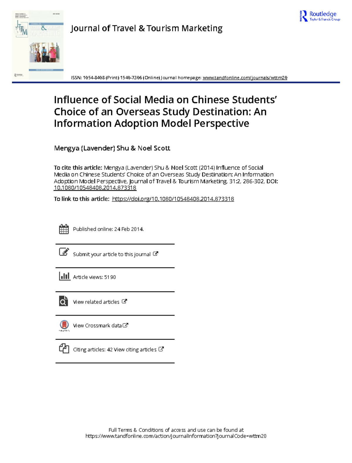 Influence of Social Media on Chinese Students' Study Abroad Choices ...