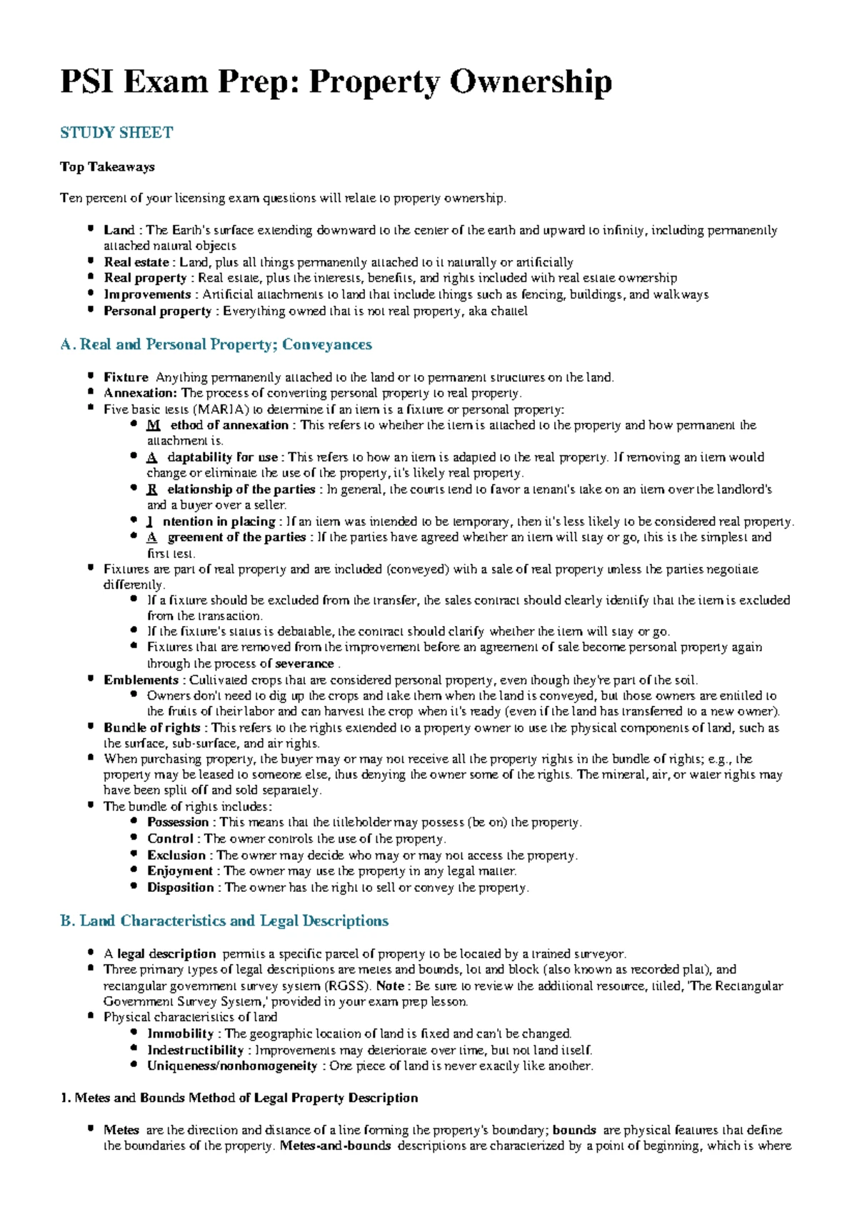 PSI 2.0 Exam Prep: Key Financing Concepts & Terminology Study Guide ...