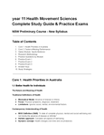 Study notes for Studying Health and Movement Science in HSC - Grade: 11 ...