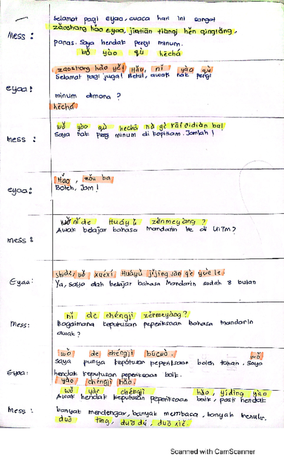 Script TMC - mandarin level 2 - Studocu