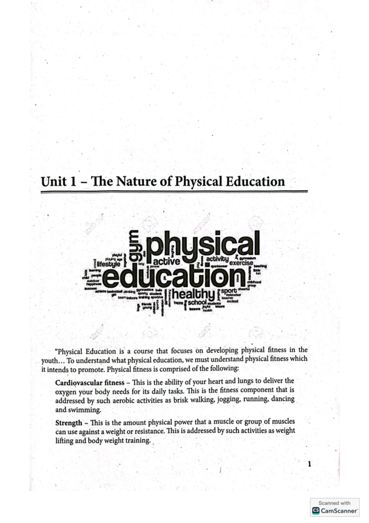 Module 1 - The Importance of Physical Education Fundamentals - Studocu