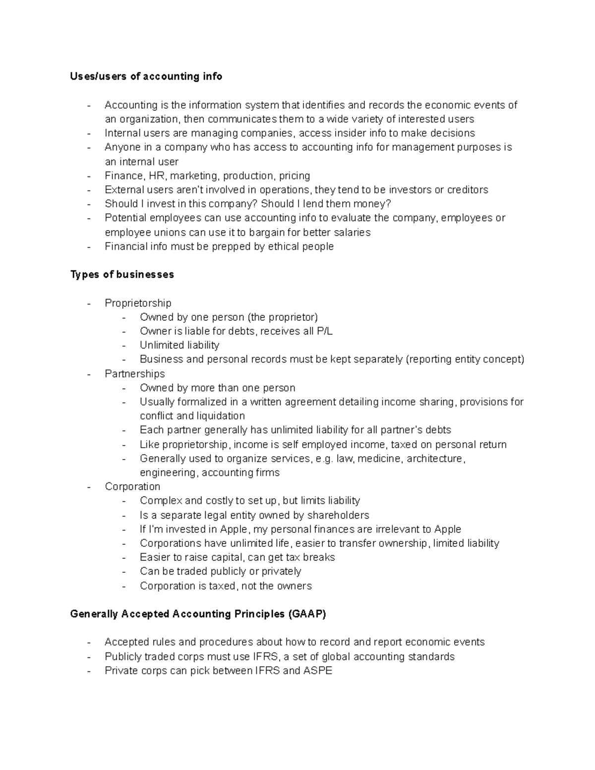 Accounting Info: Understanding Internal & External Users (2257) - Studocu