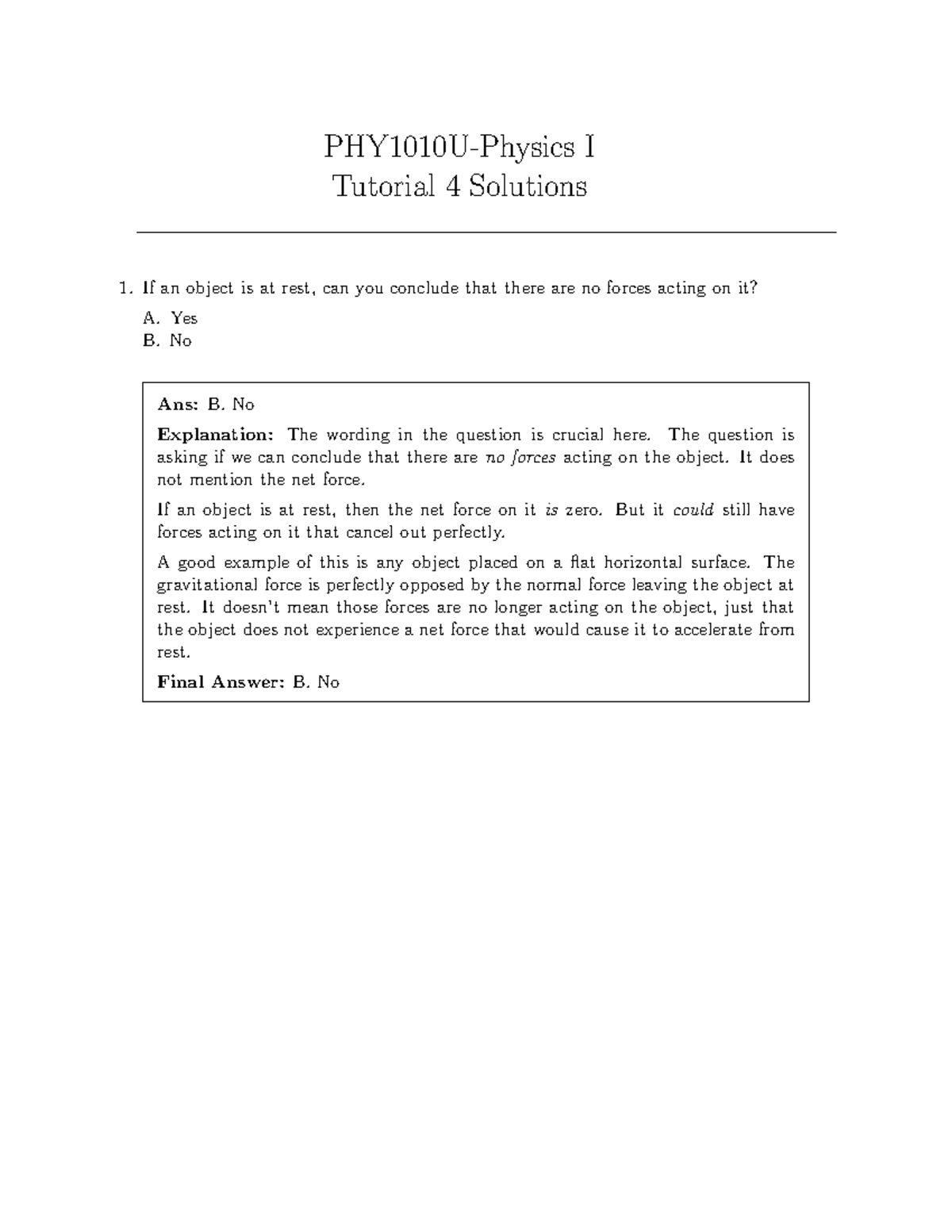Dynamics Test 4 Solutions (I) - Forces and Motion Analysis - Studocu