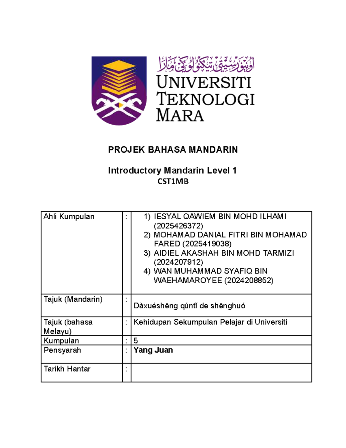 CST1MB: Roleplay Script for Introductory Mandarin Level 1 - Studocu