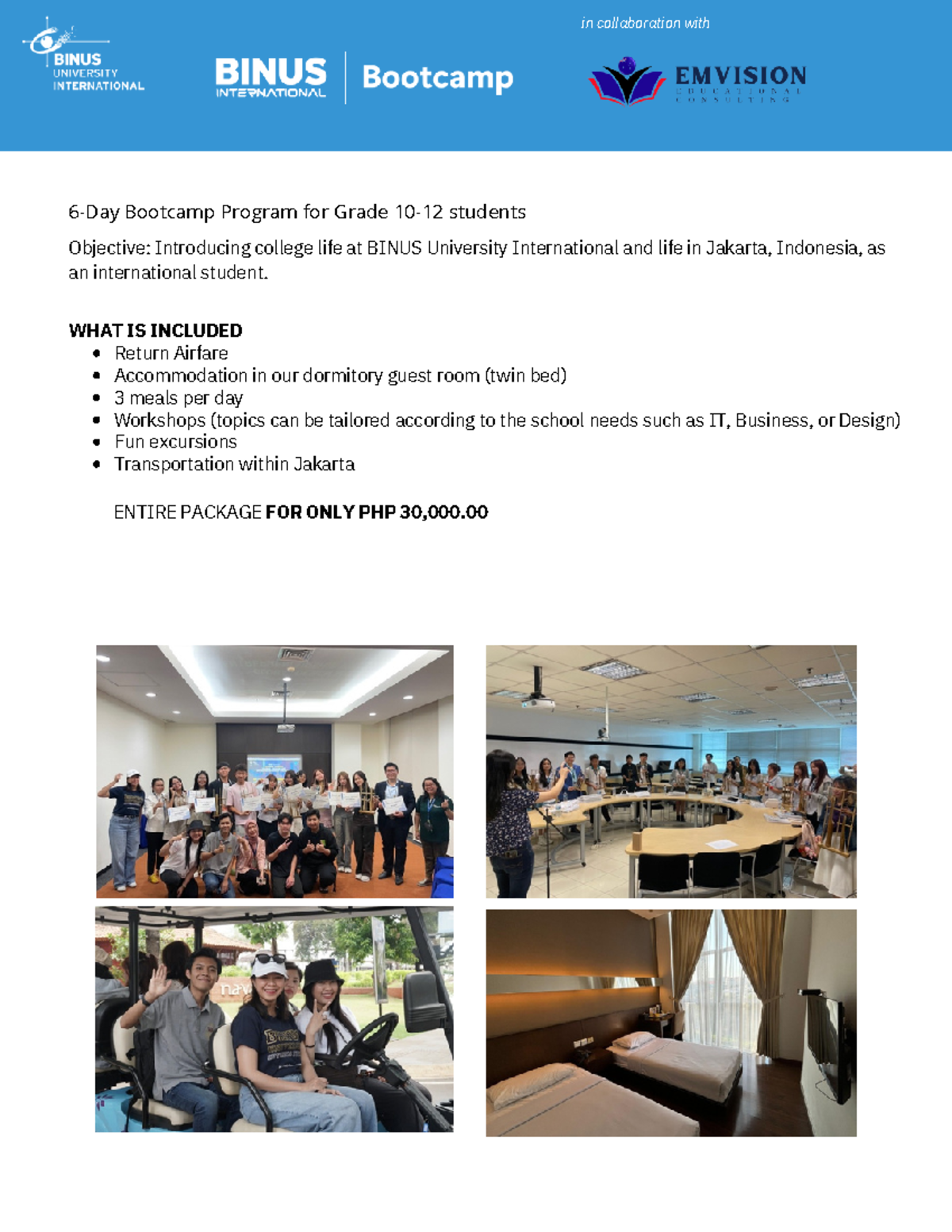 Binus x Emvision Bootcamp Proposal - 6-Day Bootcamp Program for Grade ...