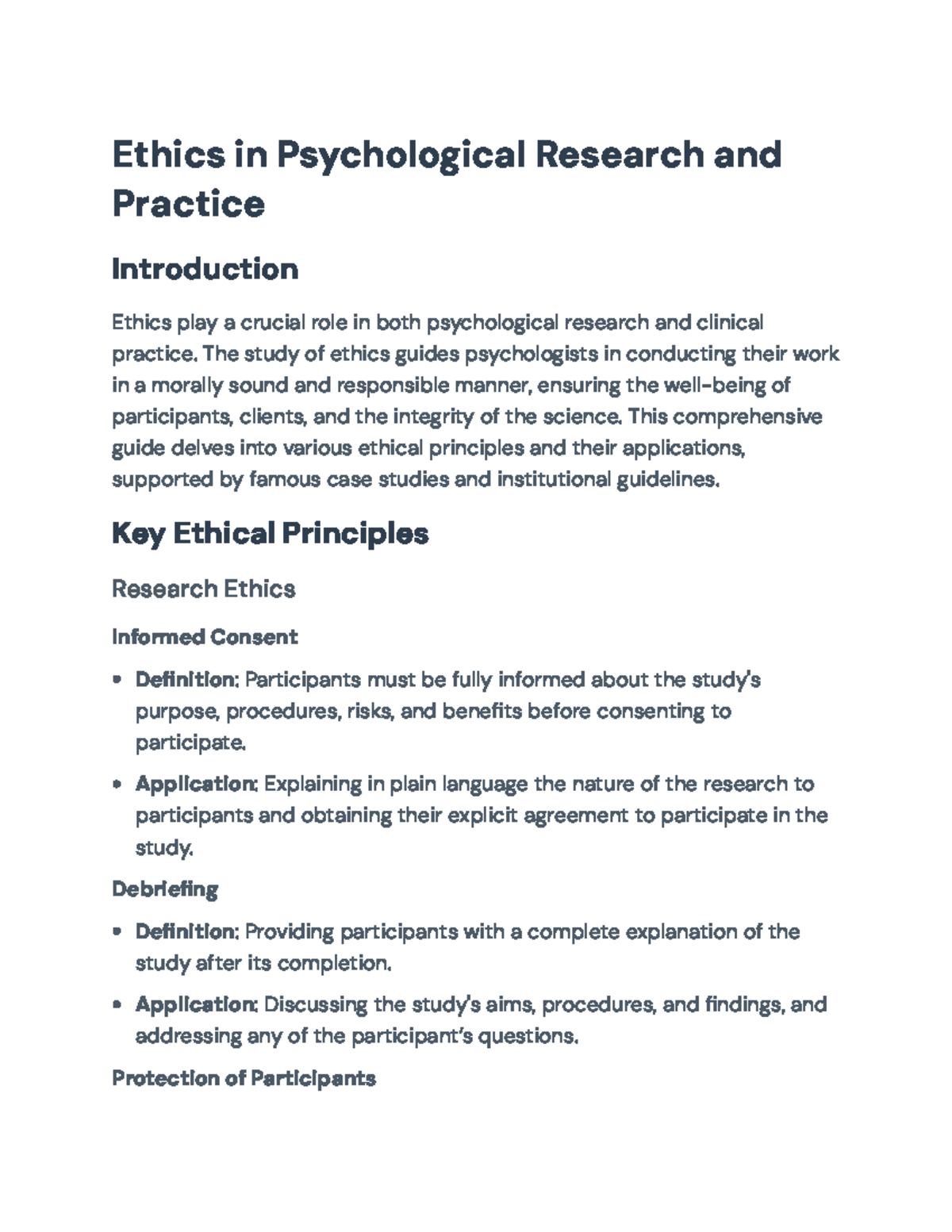 Ethics in Psychological Research and Practice: Principles and Case ...
