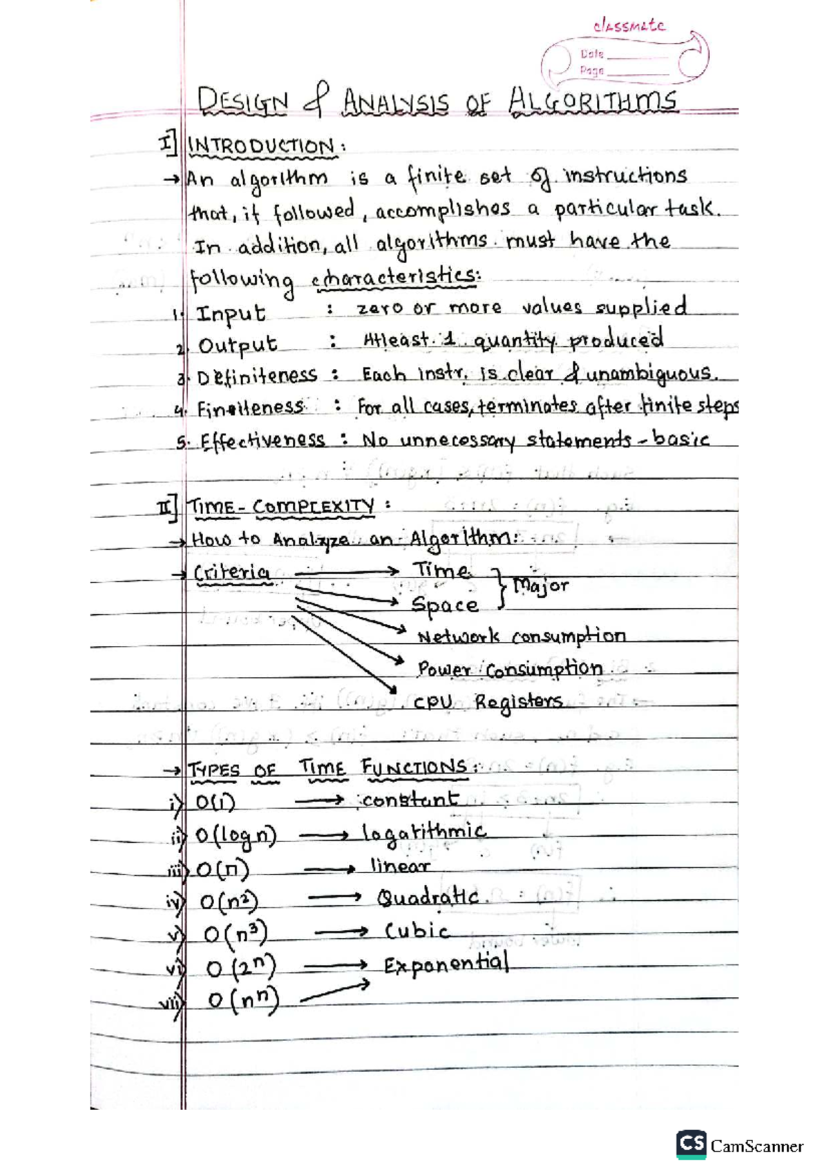 DAA LMR - Summary of Algorithm Design Analysis Techniques - Studocu