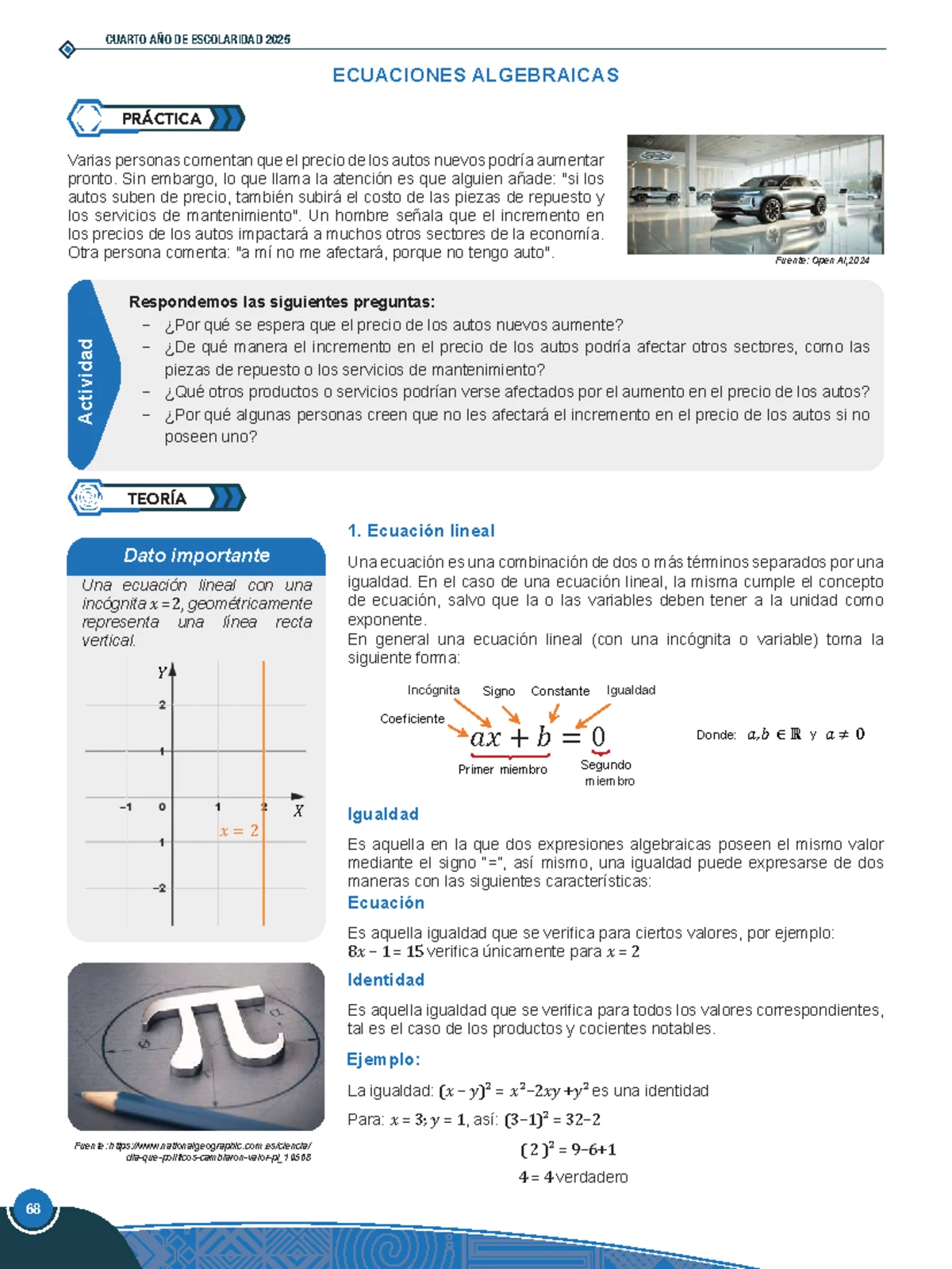 TERCERO DE ESCOLARIDAD 2025: OPERACIONES CON EXPRESIONES ALGEBRAICAS ...