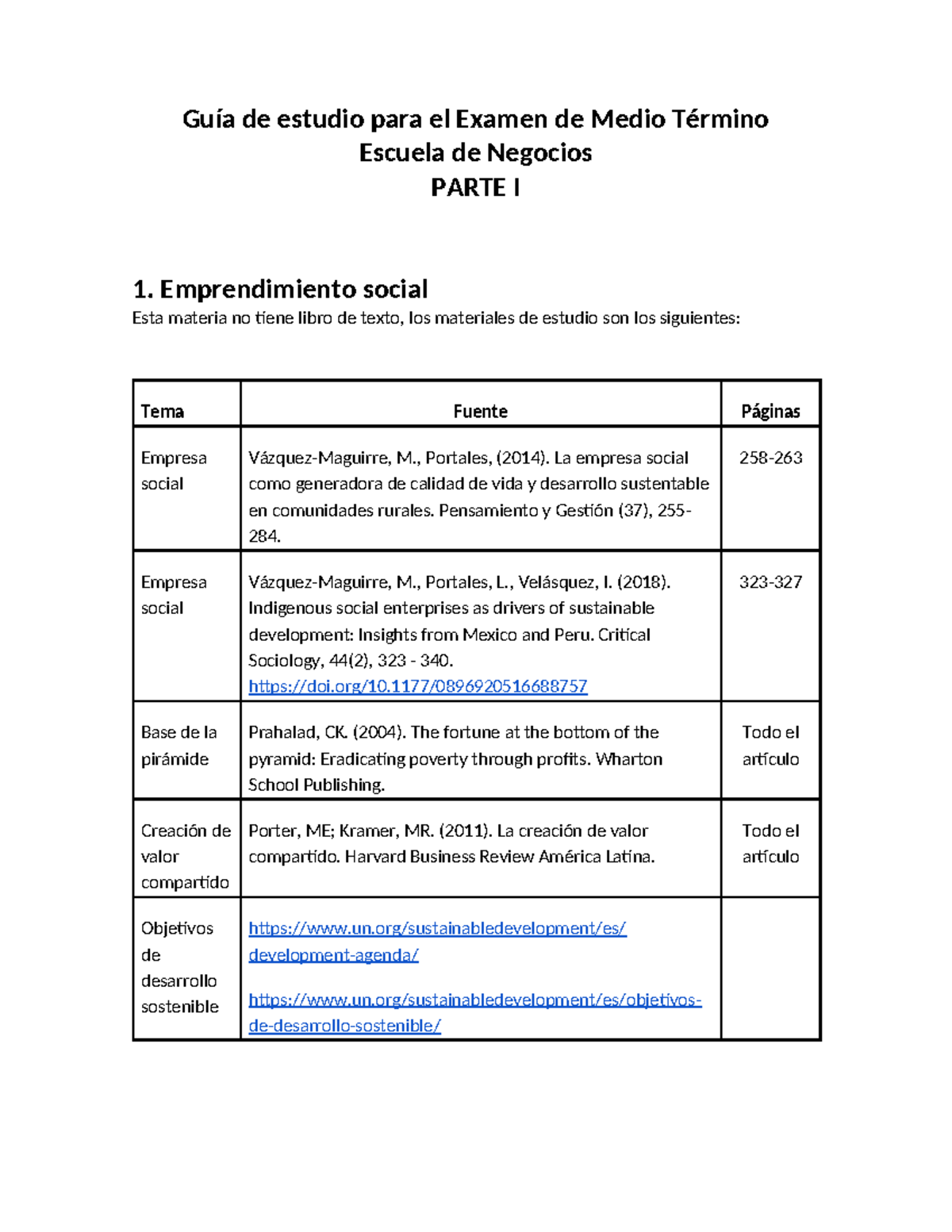 Guía de Estudio para el Examen de Medio Término EMT I - Studocu