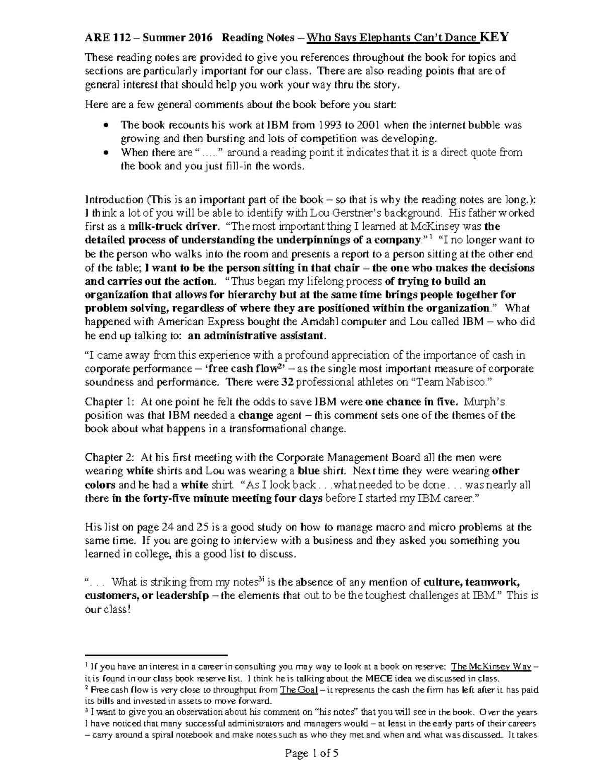 ARE 112 Spring 2025 Strategy Analysis & Suggested Responses for IBM ...