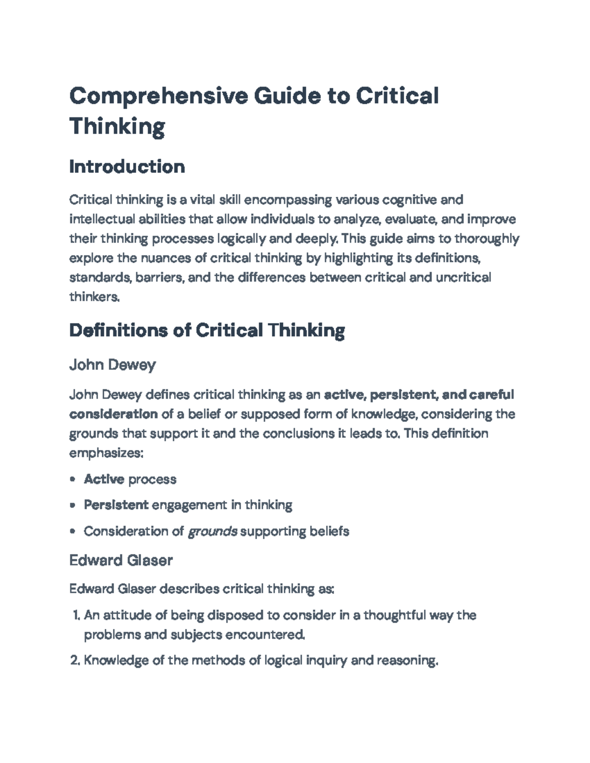 Comprehensive Guide to Critical Thinking Skills and Principles ...
