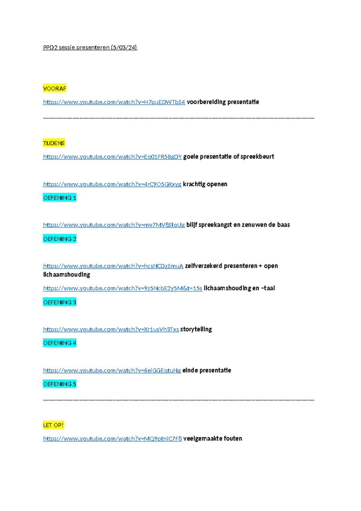 PPD2 Voorbereiding en Tips voor Effectieve Presentaties - Studocu