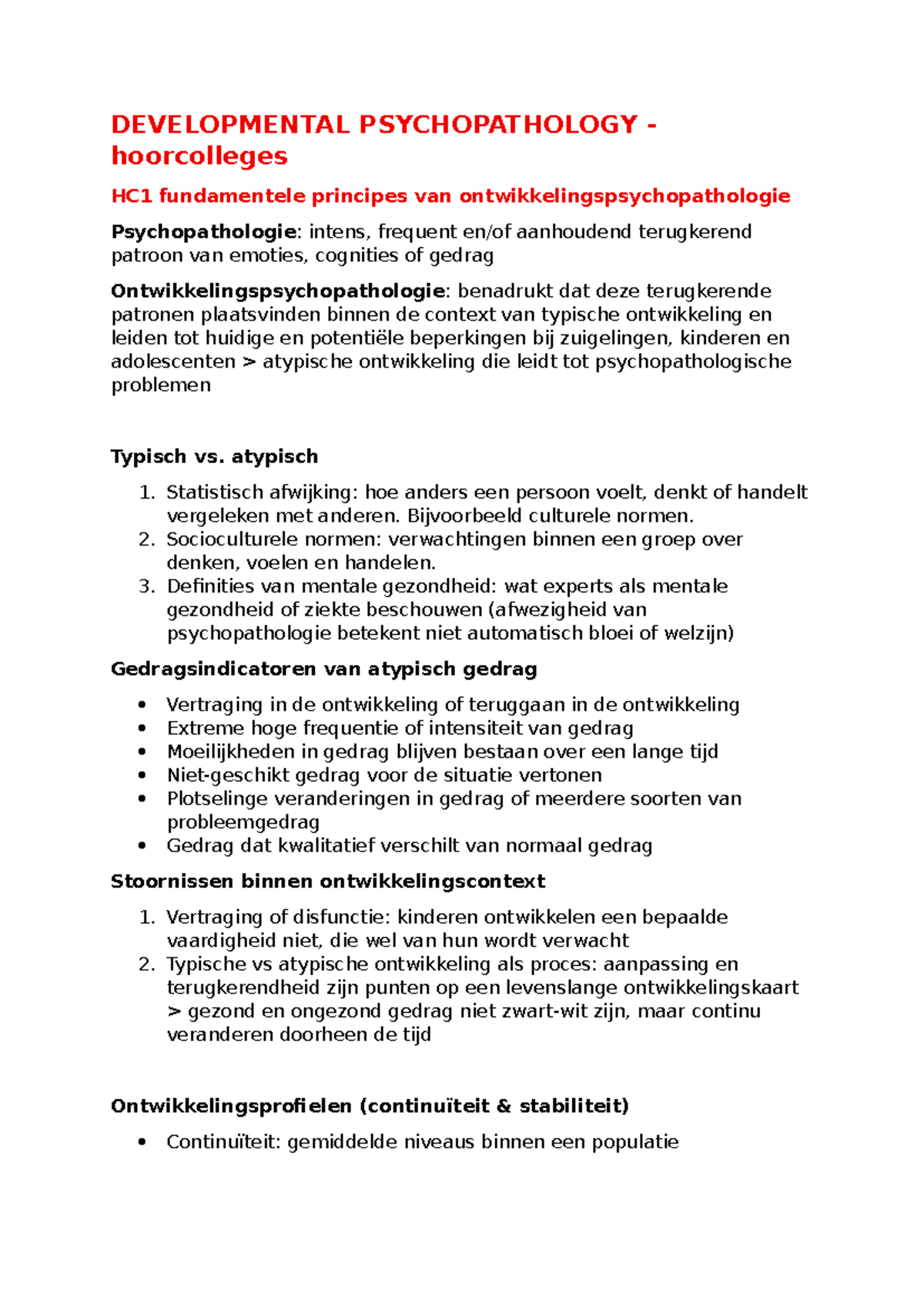 DEVELOPMENTAL PSYCHOPATHOLOGY HC1: Fundamental Principles and Insights ...