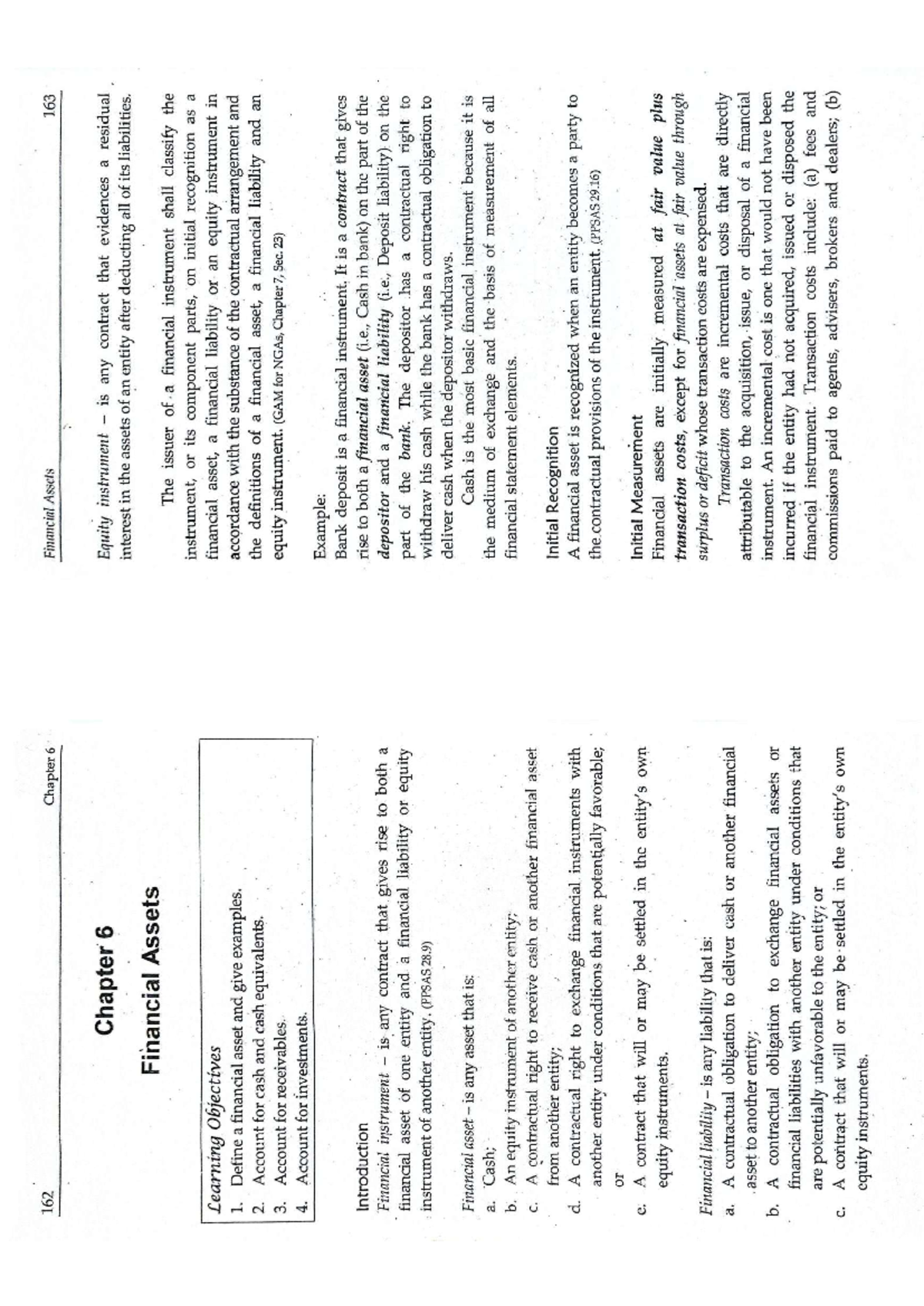 162 GAM for NGAs: Chapter 6 - Financial Assets Overview and Key ...