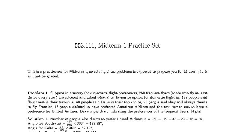 553 111 Fall 2025 Midterm 1 Practice Set Solutions - Studocu