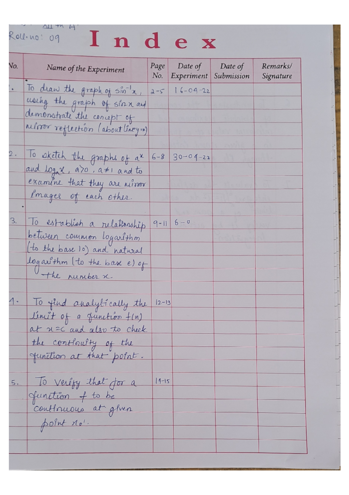 Math Practicals: Graphs, Limits, and Logarithmic Functions (20231026 ...