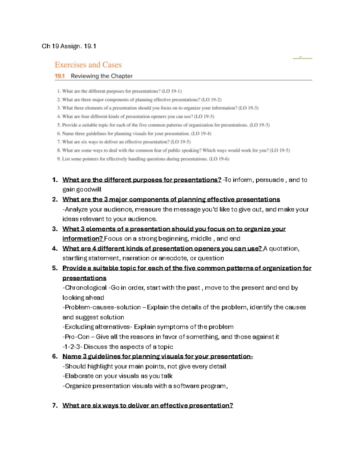 Ch 19 Bio Notes: Effective Presentation Strategies and Techniques - Studocu