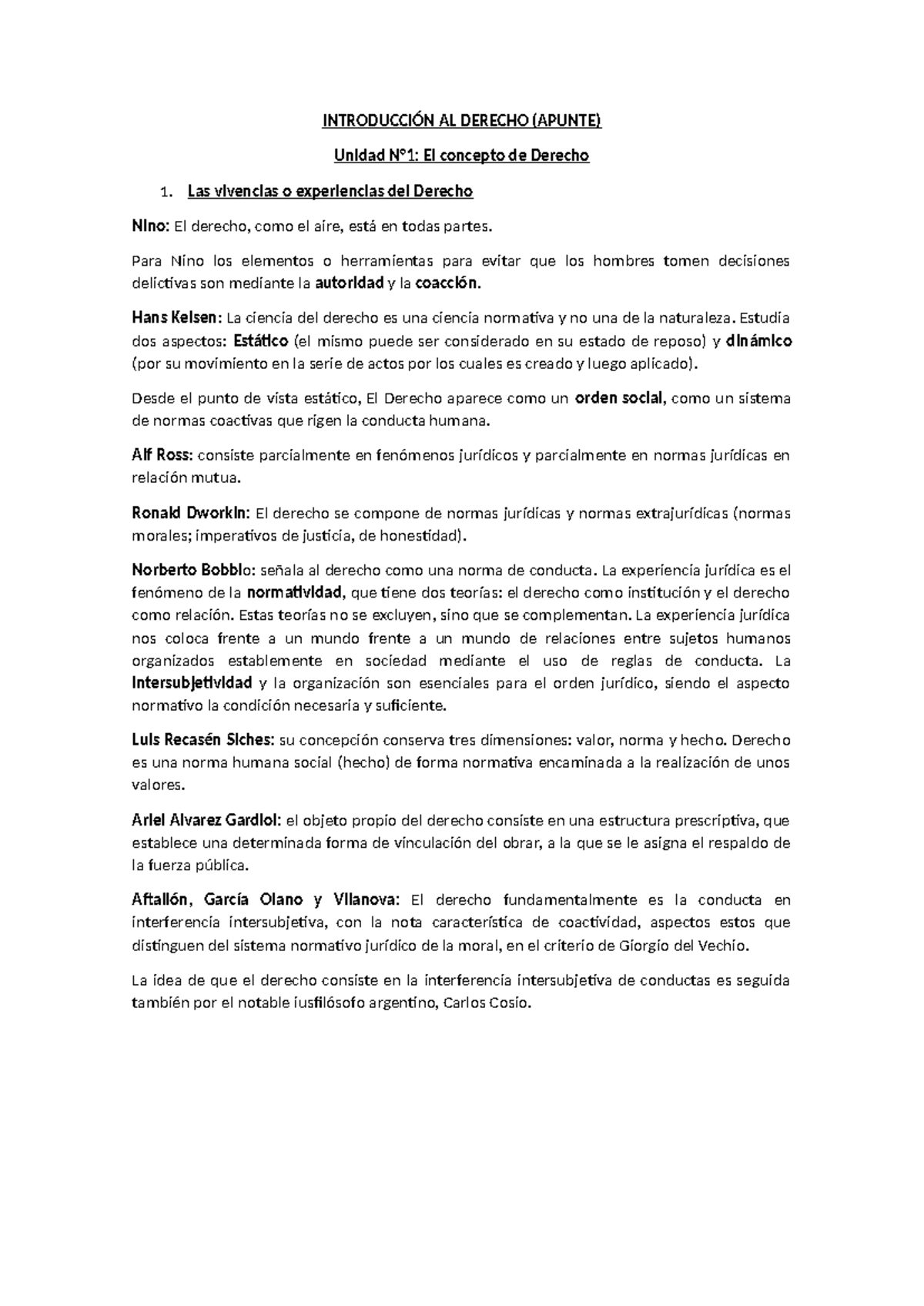 Apuntes de Introducción al Derecho - Curso 101 - Document Preview