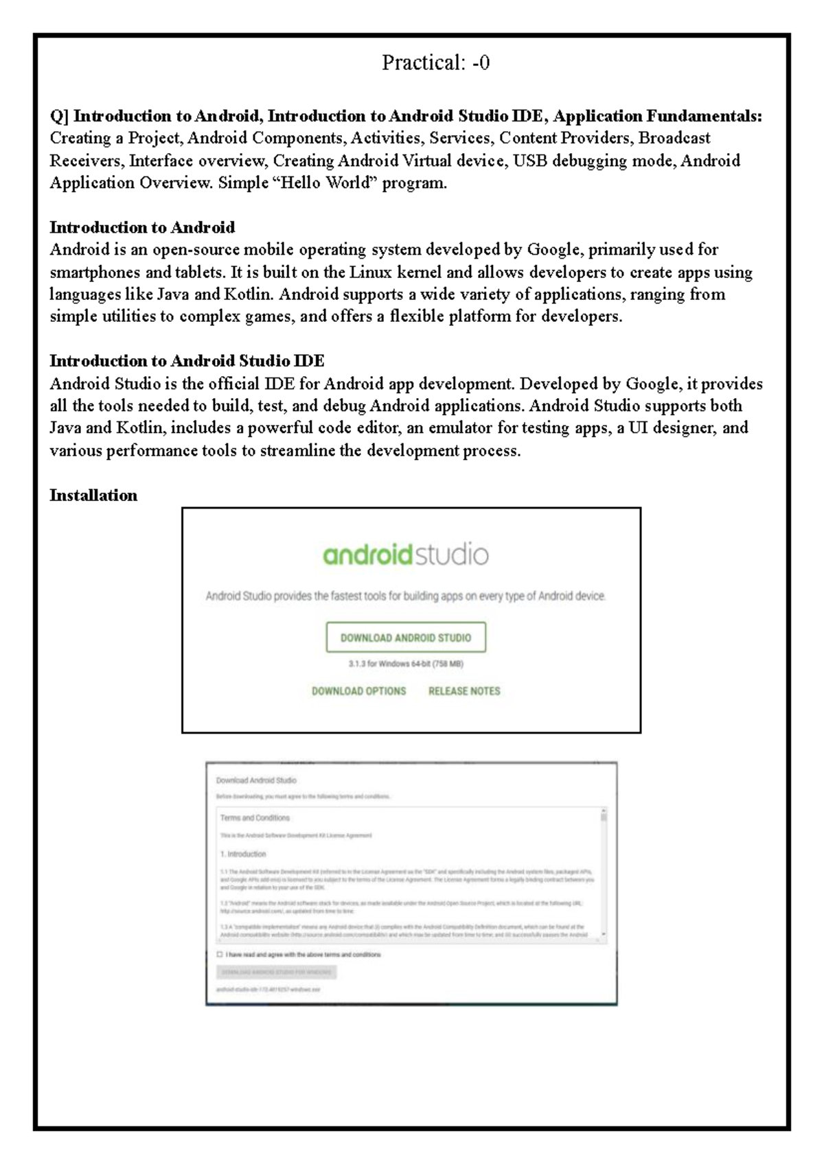 AMP 101: Practical Guide to Android Development and Studio IDE - Studocu