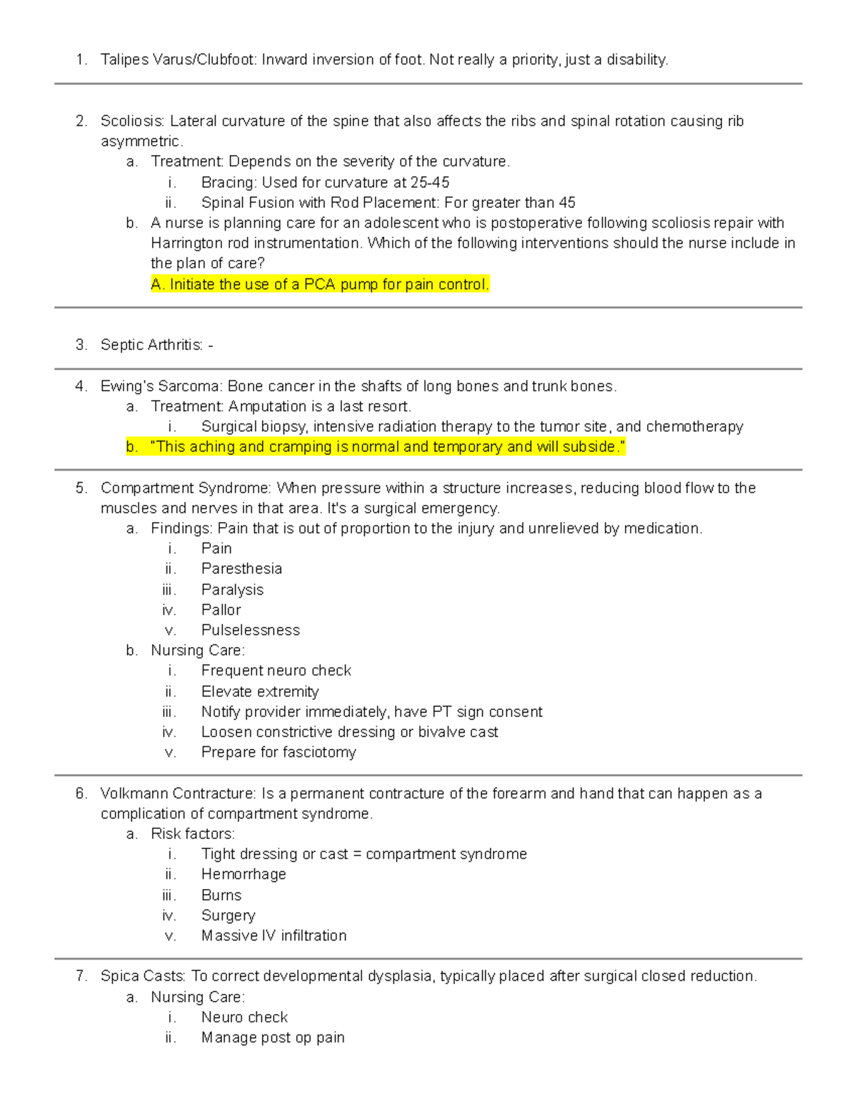Pediatrics Exam 1 - Key Concepts and Nursing Care Guidelines - Studocu