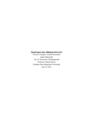 3-2 Final Project One Milestone Two- Profile of a Successful Company ...