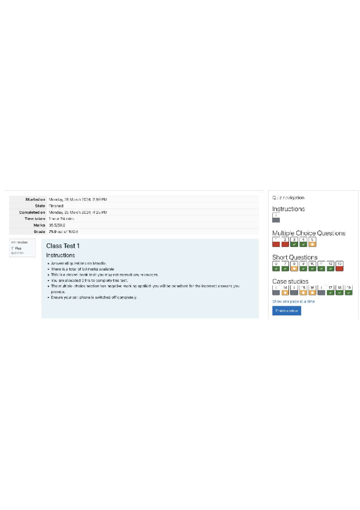 SD Test 1 2024 - Bloc 1 Quiz Navigation and Instructions - Studocu