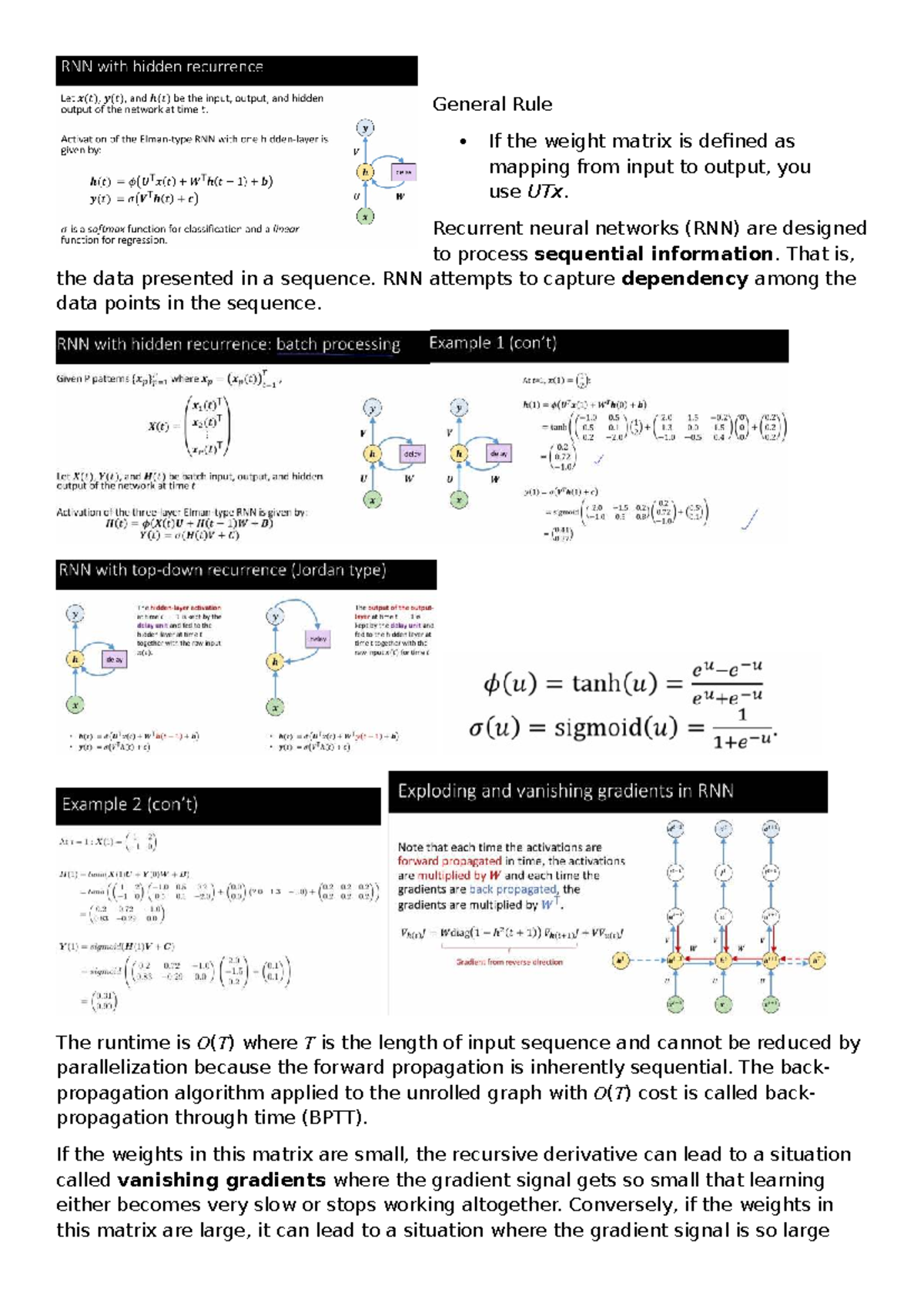 Final Exam Summaries on RNN and GAN Concepts (CS101) - Studocu