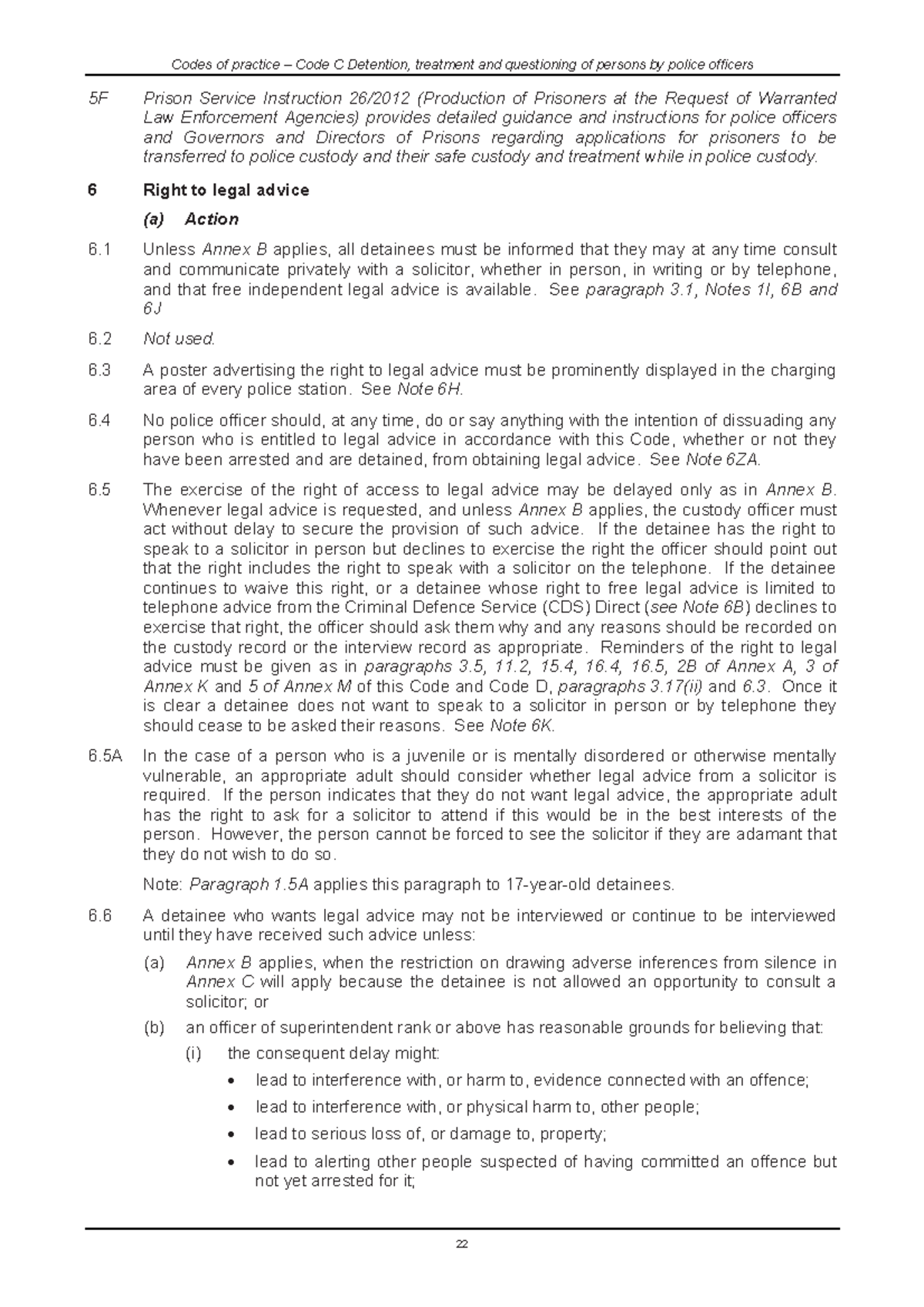 5F Prison Service Inst 26/2012: Guidance on Legal Advice Rights - Studocu