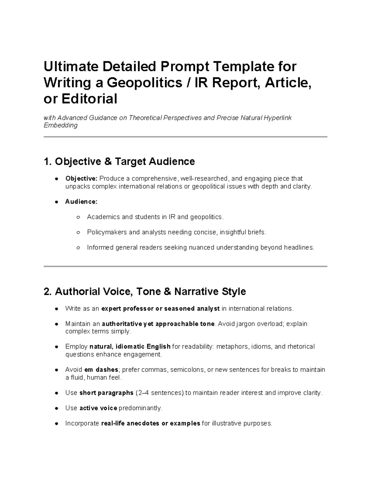 IR 101: Comprehensive Guide to Writing Geopolitical Reports and ...