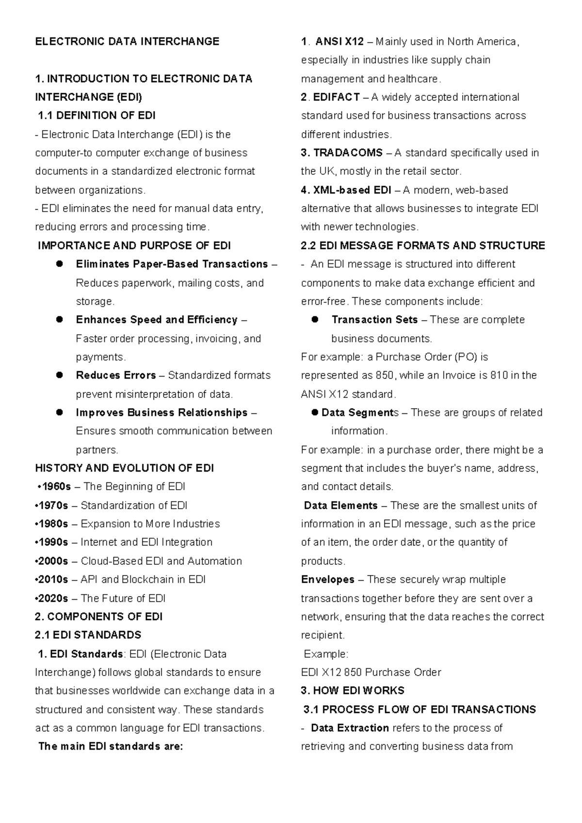Electronic DATA Interchange - ELECTRONIC DATA INTERCHANGE 1 ...