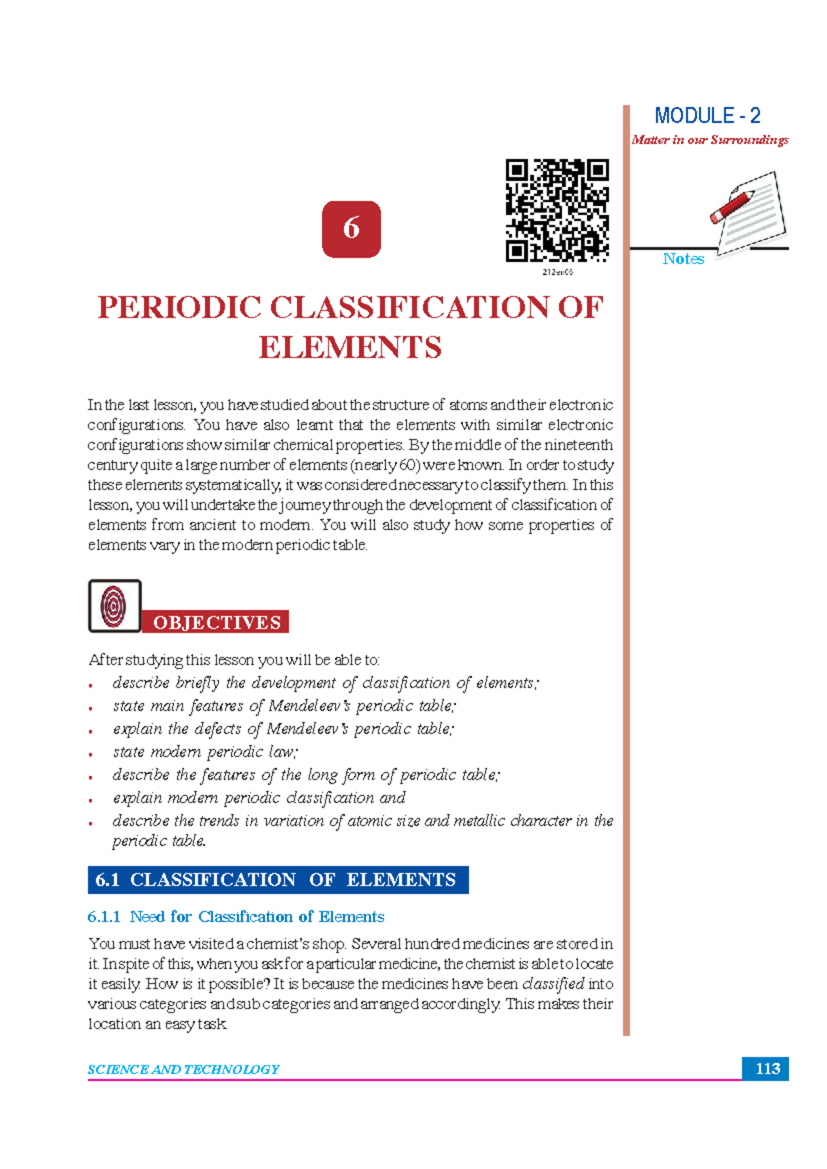 MODULE 2: Periodic Classification of Elements - Study Notes - Studocu