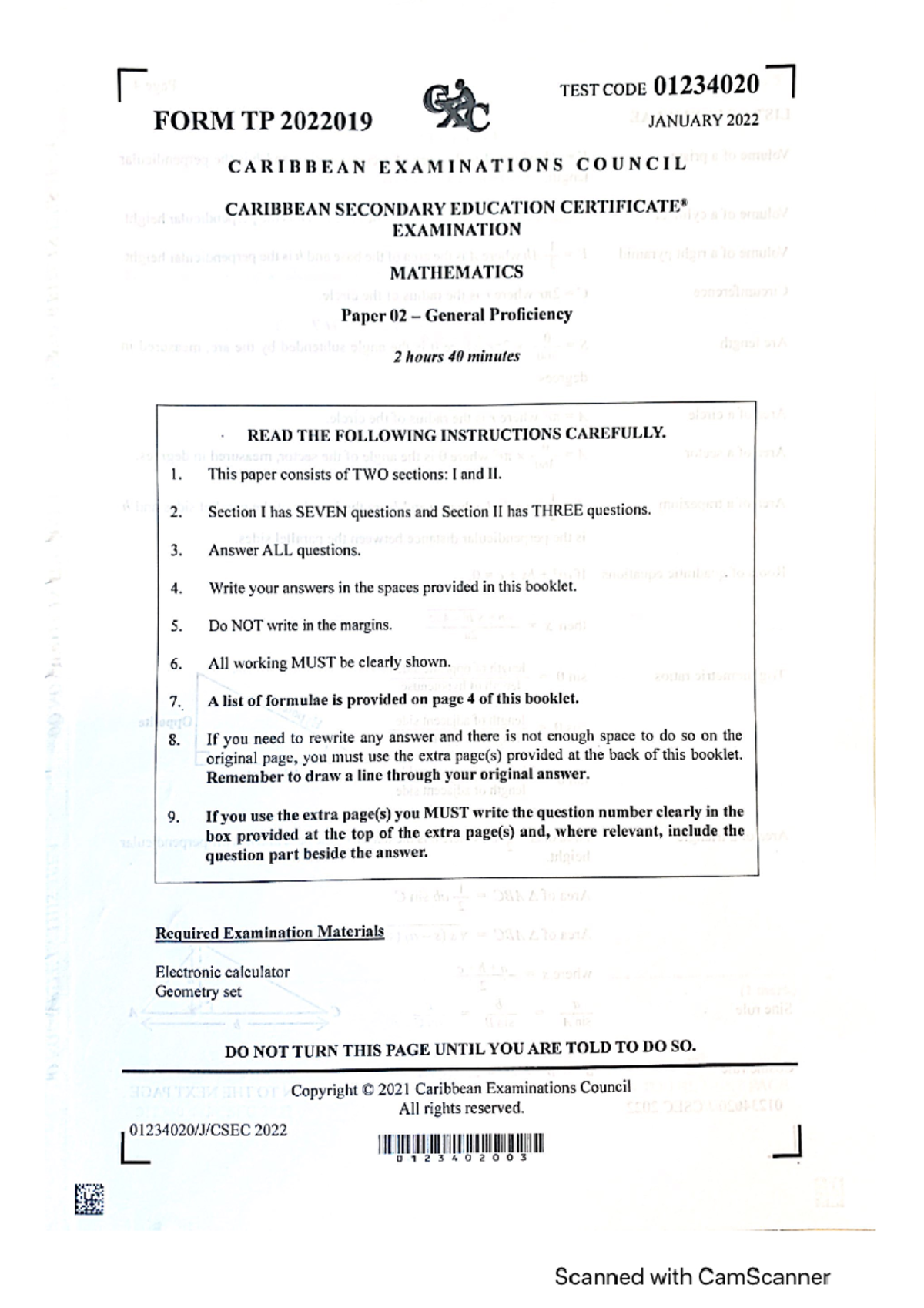 Jan 2022 Math Paper 2 - Statistics - Studocu