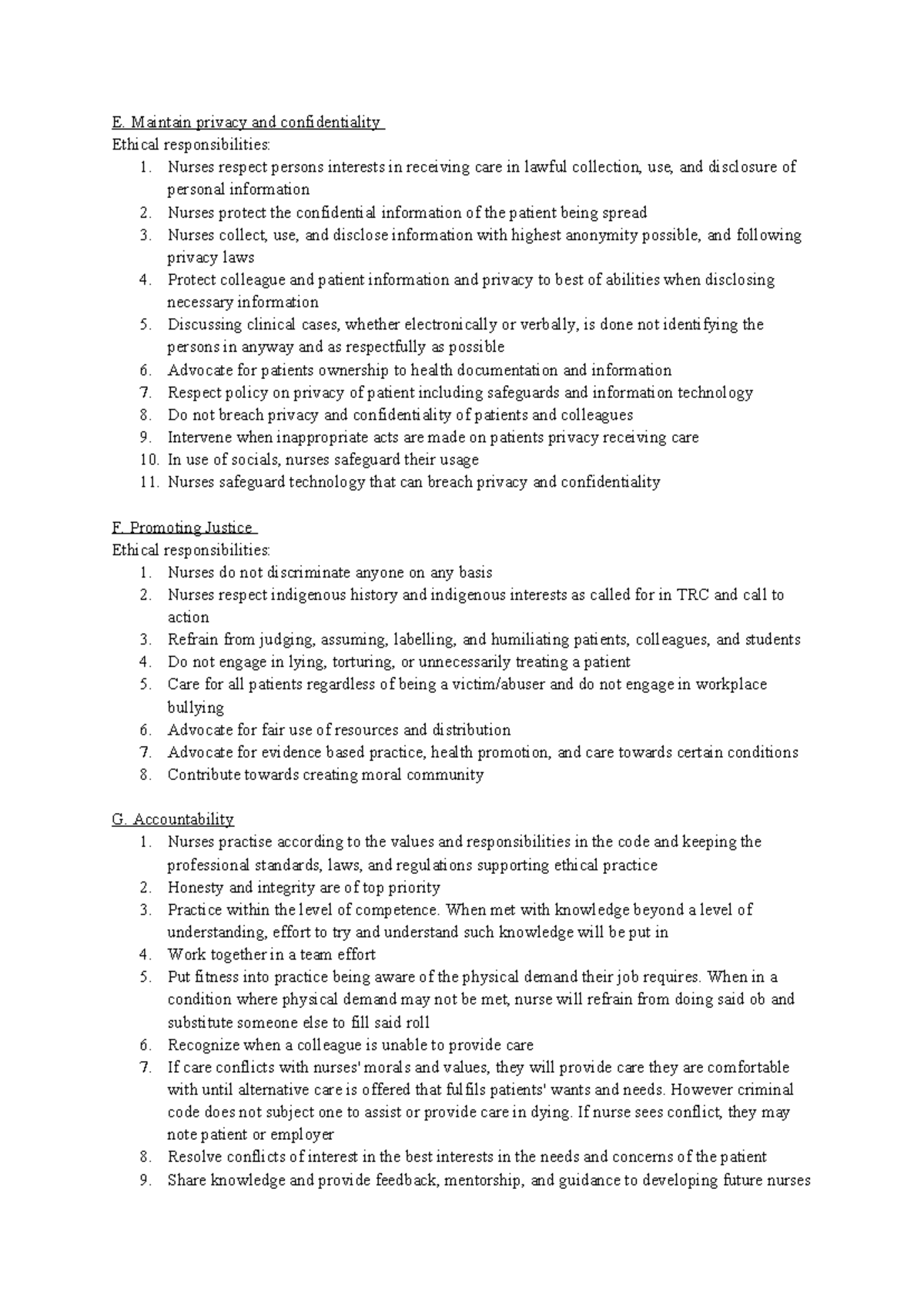 Code of ehtics 20-30 - Ethics - E. Maintain privacy and confidentiality ...