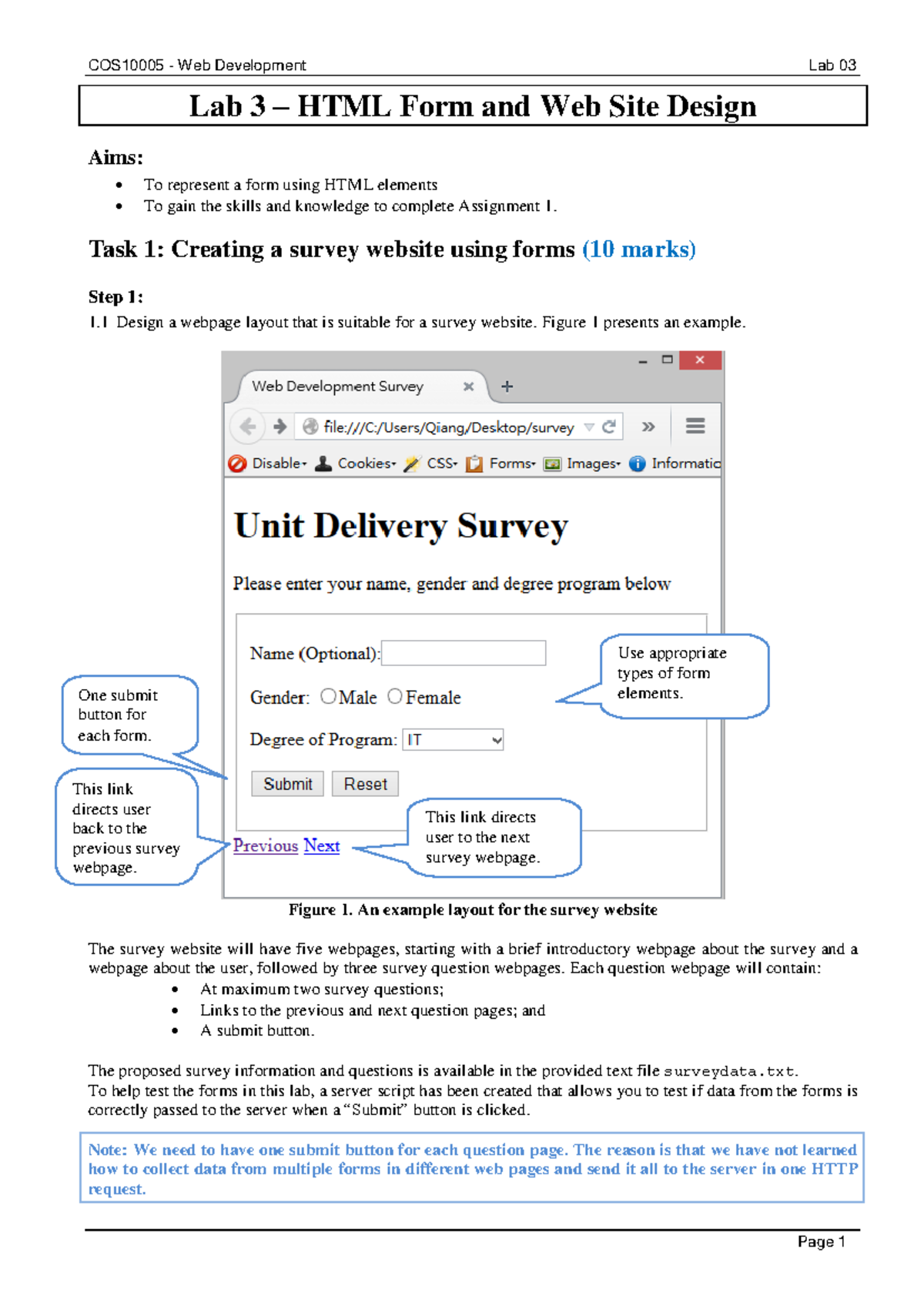 Lab03 instruction for INF10002 - COS10005 - Web Development Lab 03 Page ...