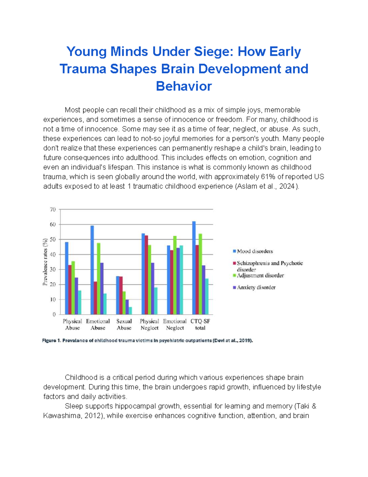 Young minds under siege: The impact of childhood trauma on brain ...