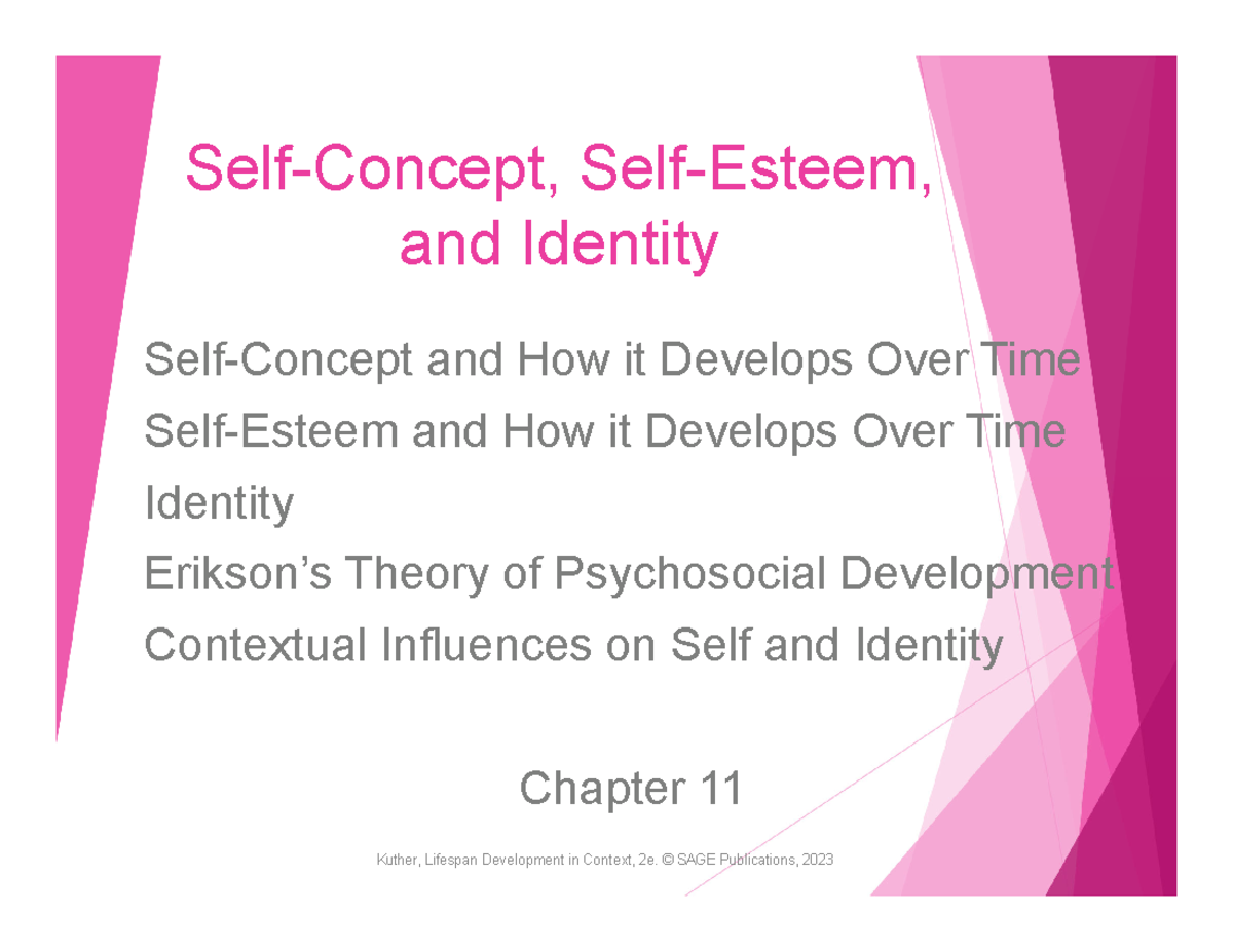 Chapter 11: Self-Concept, Self-Esteem, and Identity - Studocu