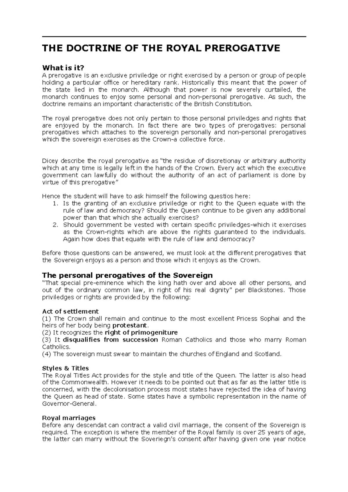 Miller 2 Case Note Questions: Evaluating Judicial Power & Prerogative ...